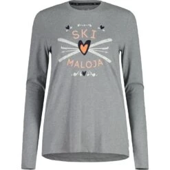 Maloja GrauschnepperM. Traceable BioRe Damen Langarmshirt - Grey Melange 0114