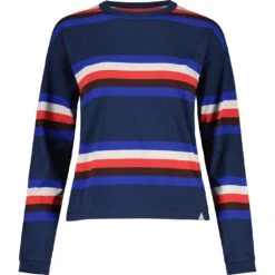 Maloja KarrosterM. Heavy Cotton Damen Langarmshirt - Midnight Stripe 8621