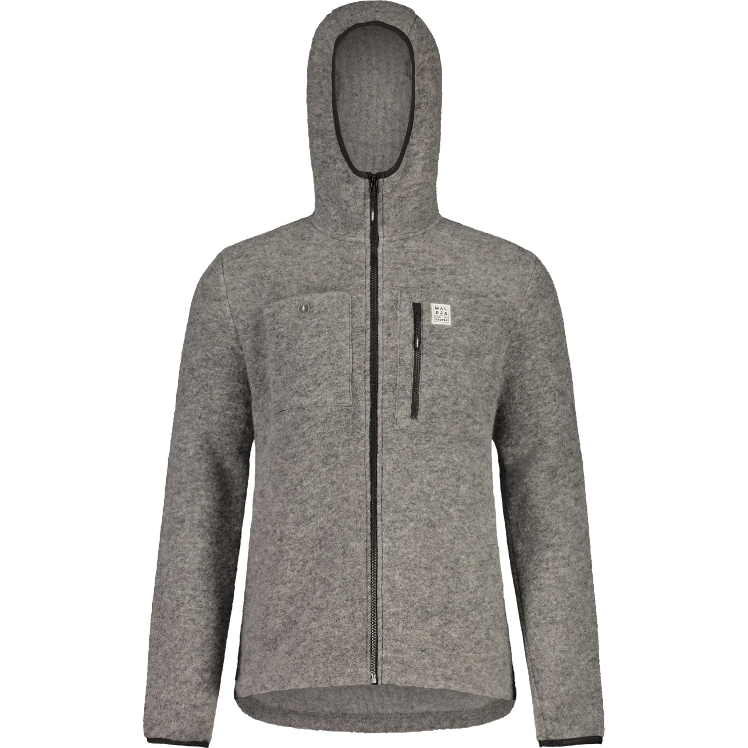 Maloja KurtatschM. Alp Wool Jacke - Grey Melange 0114 1 Maloja KurtatschM. Alp Wool Jacke - Grey Melange 0114