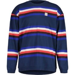 Maloja TschirgantM. Heavy Cotton Langarmshirt - Midnight Stripe 8621